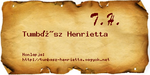 Tumbász Henrietta névjegykártya