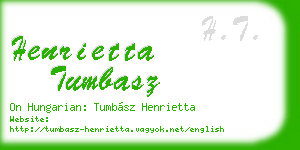 henrietta tumbasz business card